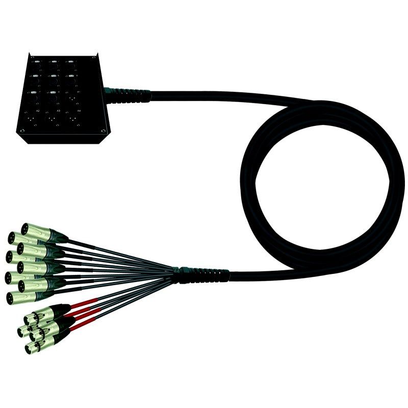 8/4 Stagebox s bičem-rozpletem Amphenol (10-40m)