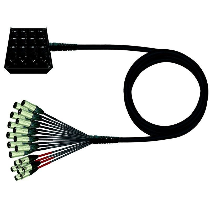 12/4 Stagebox s bičem-rozpletem Neutrik (25-40m)