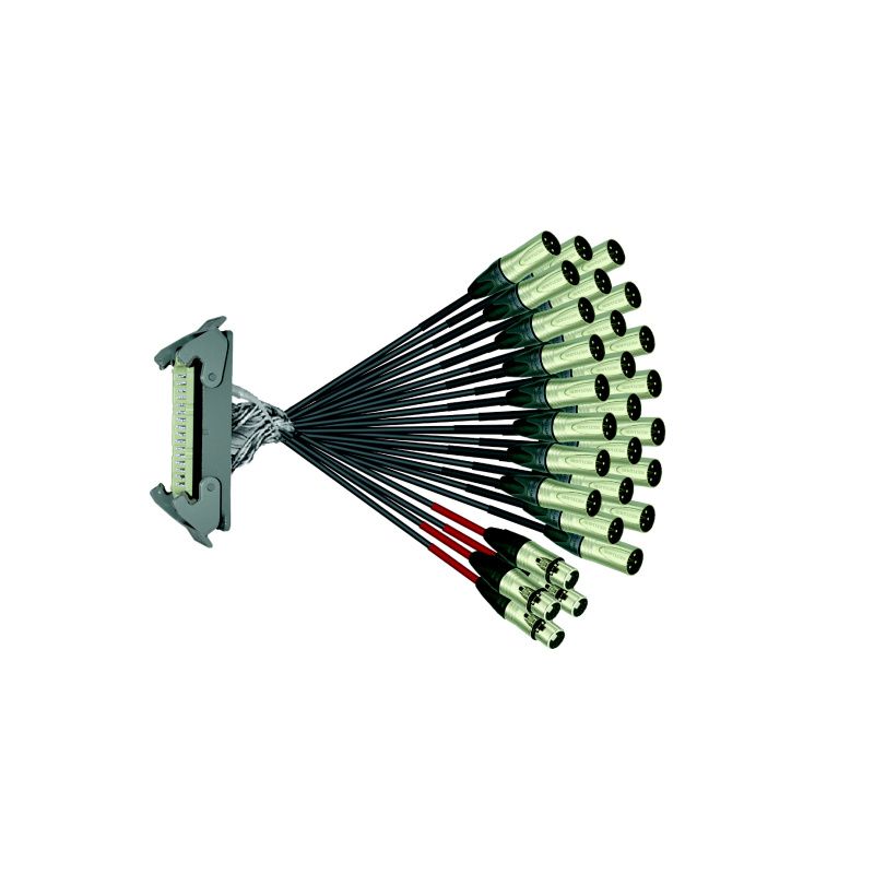 Multipin-vestavný-systém na rozplet-bič (Amphenol, Neutrik) 24/4