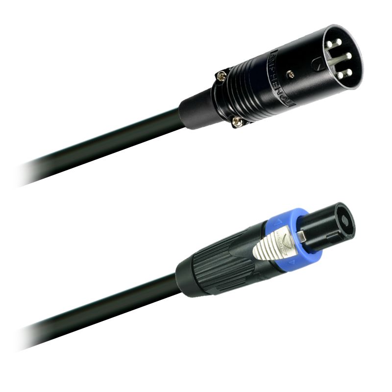 Reproduktorový OFC kabel  4x2,5 mm2   EP-5-12B Amphenol - Speakon NLT4FX-BAG Neutrik   délka 15m