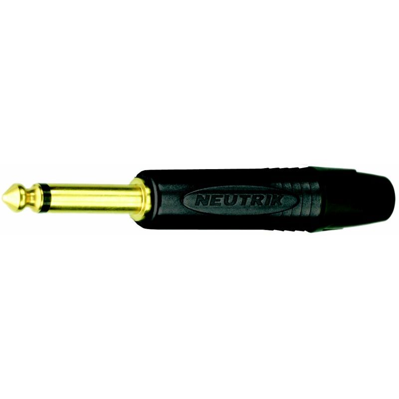 Jack-konektor 6,3mm / mono Neutrik NP2X-B - černo- zlatý