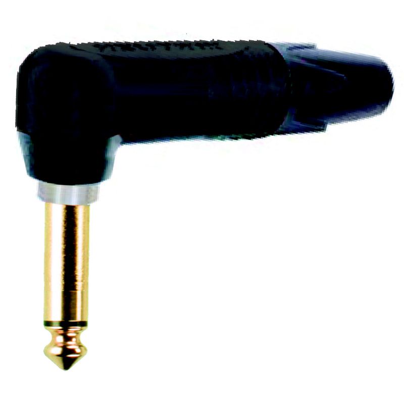 Úhlový-Jack-konektor 6,3mm mono Neutrik NP2RX-B  -  černo- zlatý 