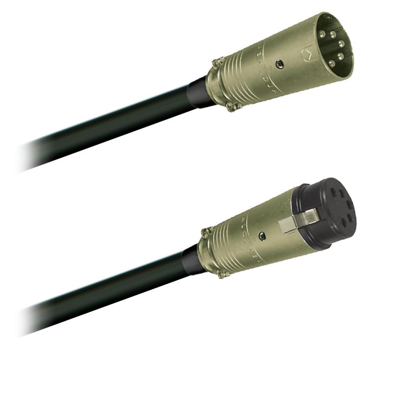 Reproduktorový gumový kabel  4x2,5 mm2   EP-5-12 Amphenol - EP-5-11P Amphenol  (0,5m - 3m)