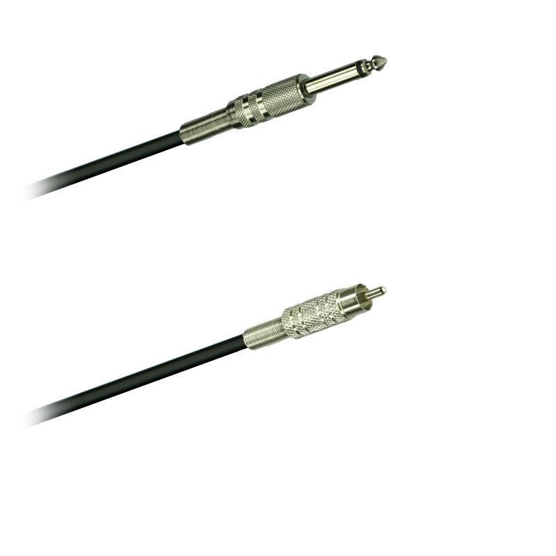 Audio-kabel, nesymetrický, Cinch-konektor - Jack 6,3mm   3,0 m