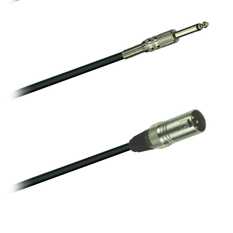 Instrument-Audio kabel, Jack 6,3 mm - XLR/M    1,5m