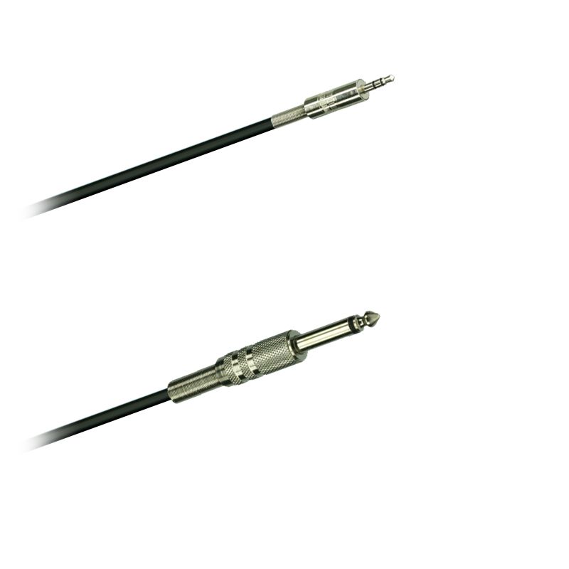 Audio-kabel, nesym.  Jack-konektor 3,5mm stereo  - Jack-konektor 6,3mm  mono - 3,0 m