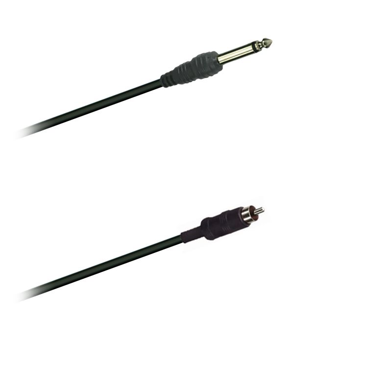 Audio kabel nesym. Cinch-jack 6,3mm  moulded  (1,5 - 5m)