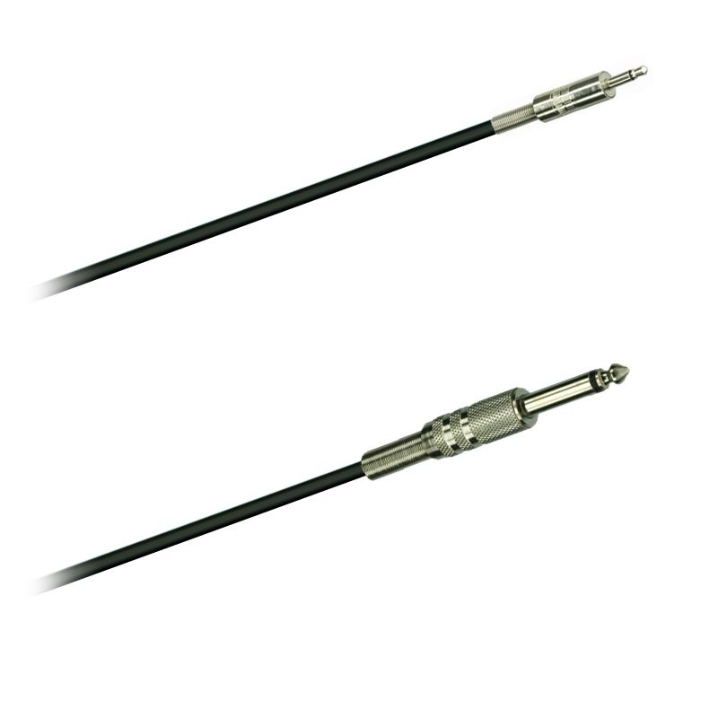 Audio-Kabel, nesymetrický, Jack-konektor 3,5mm mono - Jack-konektor 6,3mm mono - 0,5 m
