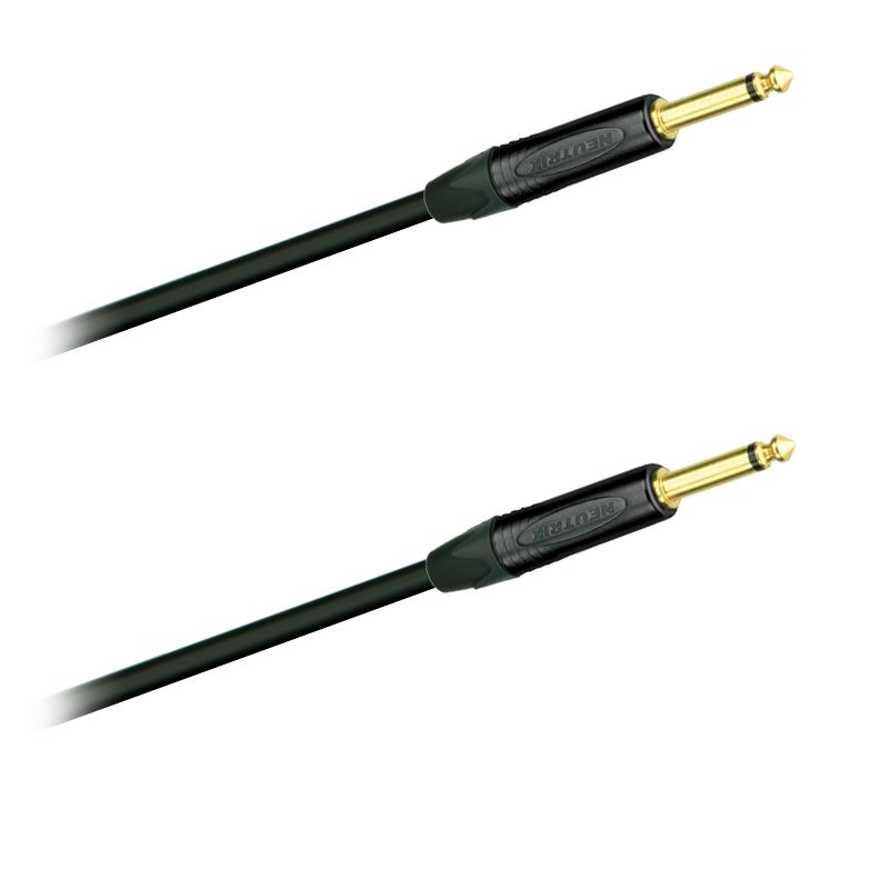 Instrument-kabel   Jack 6,3mm / mono / zlato-černý Neutrik NP2X  (1,5 m-10m)
