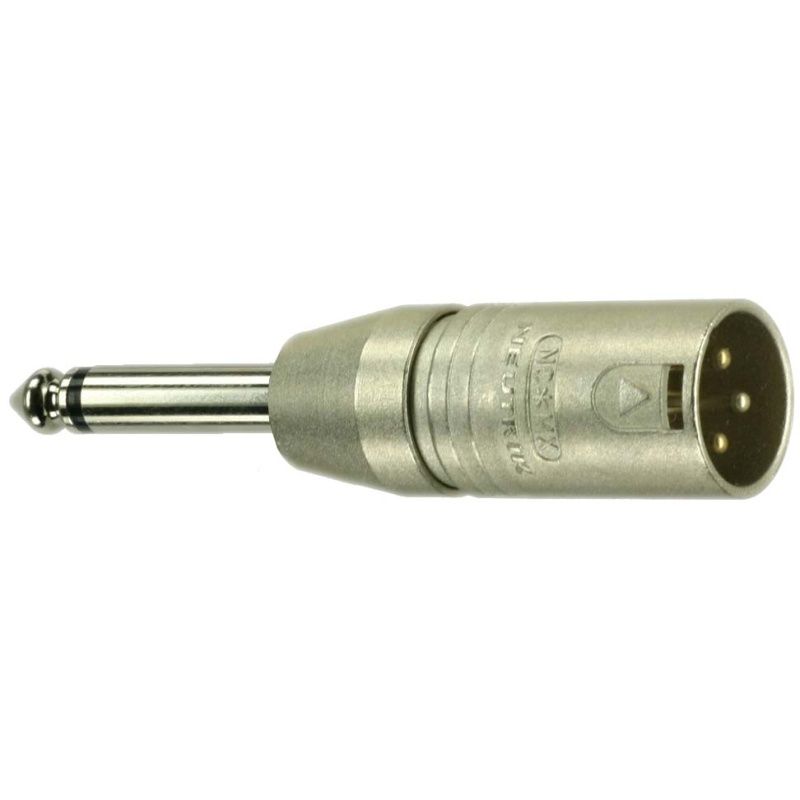 Adaptér XLR konektor - Jack konektor 6,3 mm mono