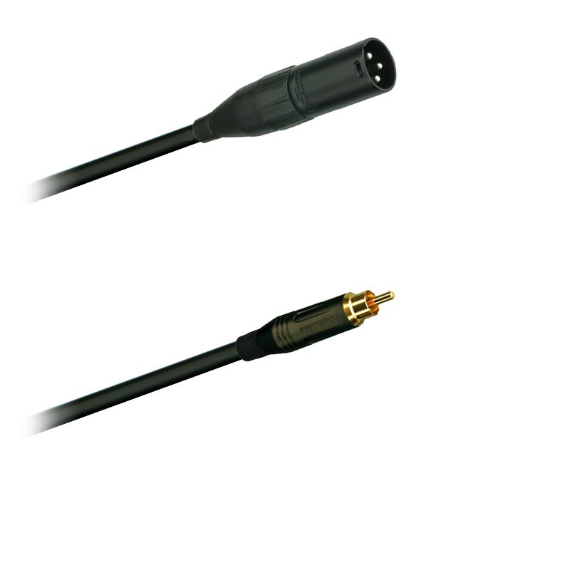 Audio-kabel, nesymetrický,Cinch  ACPR-BLK - XLR Amphenol AC3MB - 3,0 m