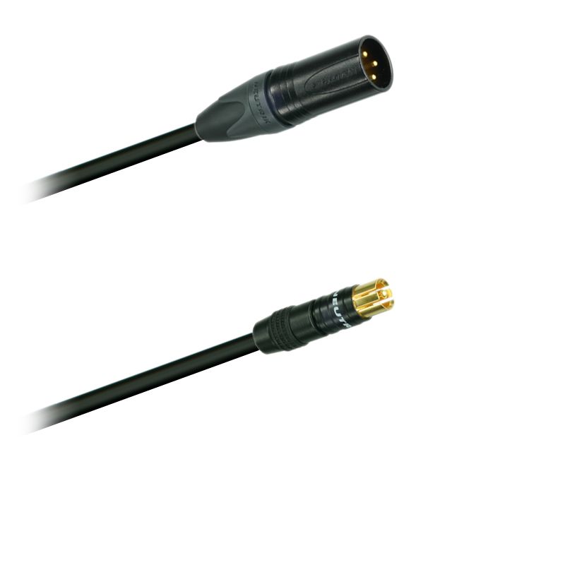 Audio-kabel, nesymetrický, Cinch Neutrik NF2C-B - XLR Neutrik NC3MXX-B - 3,0 m