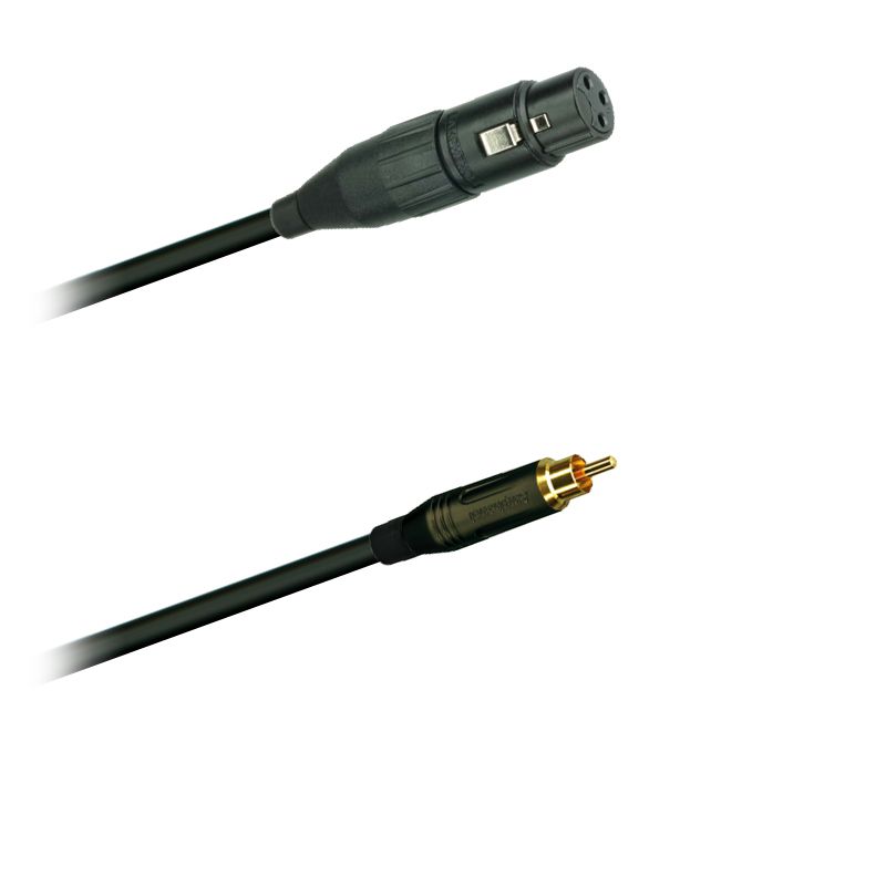Audio-kabel, nesymetrický, Cinch  ACPR-BLK  - XLR Amphenol AC3FB  - 3,0 m