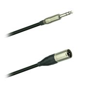 Audio-kabel  sym.,Jack stereo Amphenol ACPS-GN - XLR-konektor  Amphenol AC3M  (0,5 - 20m)