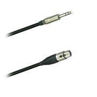 Mikrofon-kabel  sym., Jack stereo Amphenol ACPS-GN - XLR-spojka Amphenol AC3F (0,5 - 20m)
