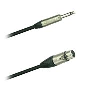 Mikrofon-kabel  symetrický, Jack Neutrik NP2X - XLR-spojka  Neutrik NC3FXX   (0,5 - 20m)