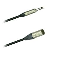 Audio-kabel  sym., Jack stereo Neutrik NP3X - XLR-konektor Neutrik NC3MXX (0,5 - 20m)