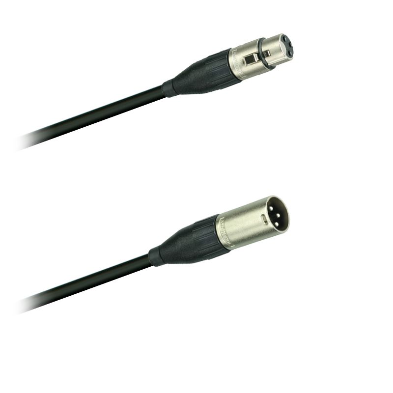 Mikrofon-kabel  sym.  XLR-konektor Amphenol AC3M - XLR-spojka Amphenol AC3F (0,5 - 20m)