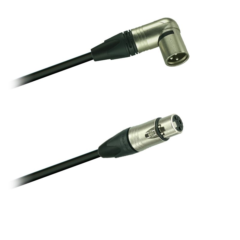 Mikrofon-kabel sym.  úhl. XLR-Neutrik NC3MRX -XLR- Neutrik NC3FXX (0,5 - 20m)