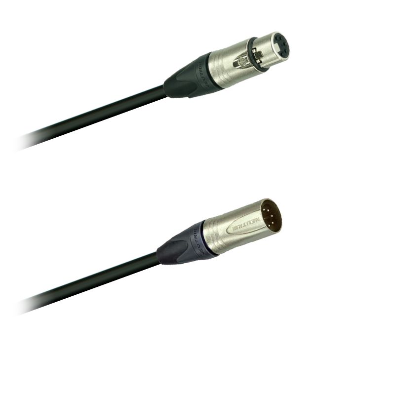 DMX - Kabel, XLR-konektor  Neutrik NC5MXX - XLR-spojka Neutrik NC5FXX - 1,0 m