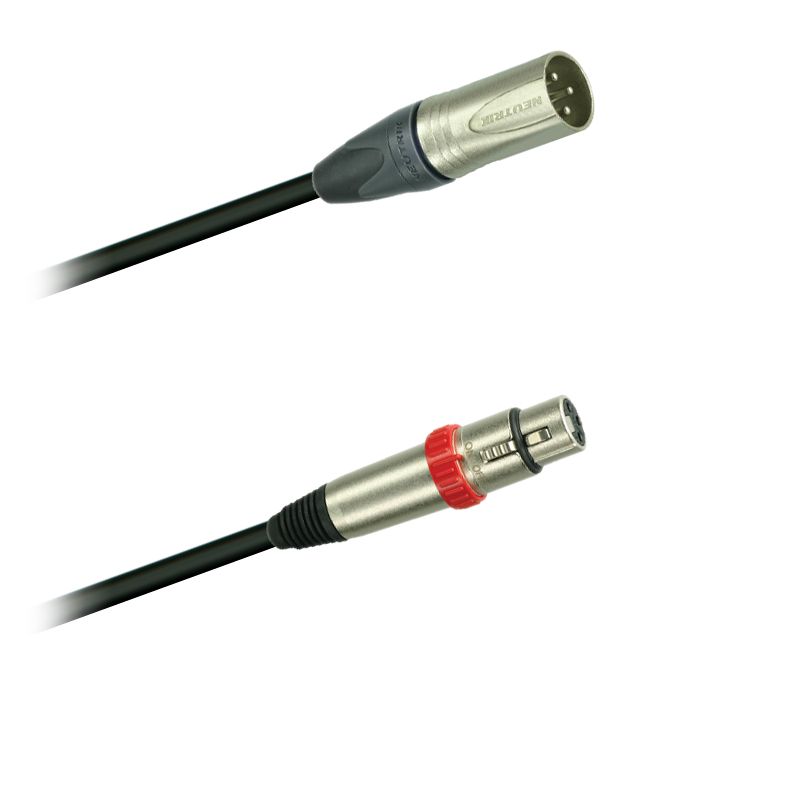 Mikrofon-kabel  sym.  XLR- Neutrik NC3MXX -XLR-   Neutrik NC3FXS (5,0 - 20m)