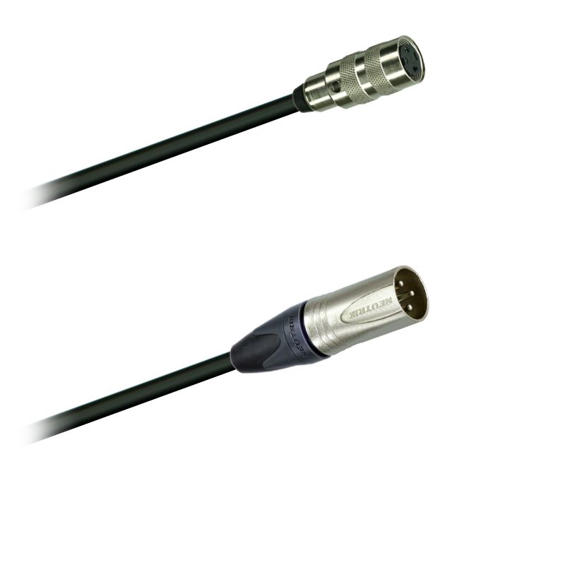 Mikrofon-kabel sym.  XLR-konektor Neutrik NC3MXX -  spojka BFS-3  (5,0 - 20m)