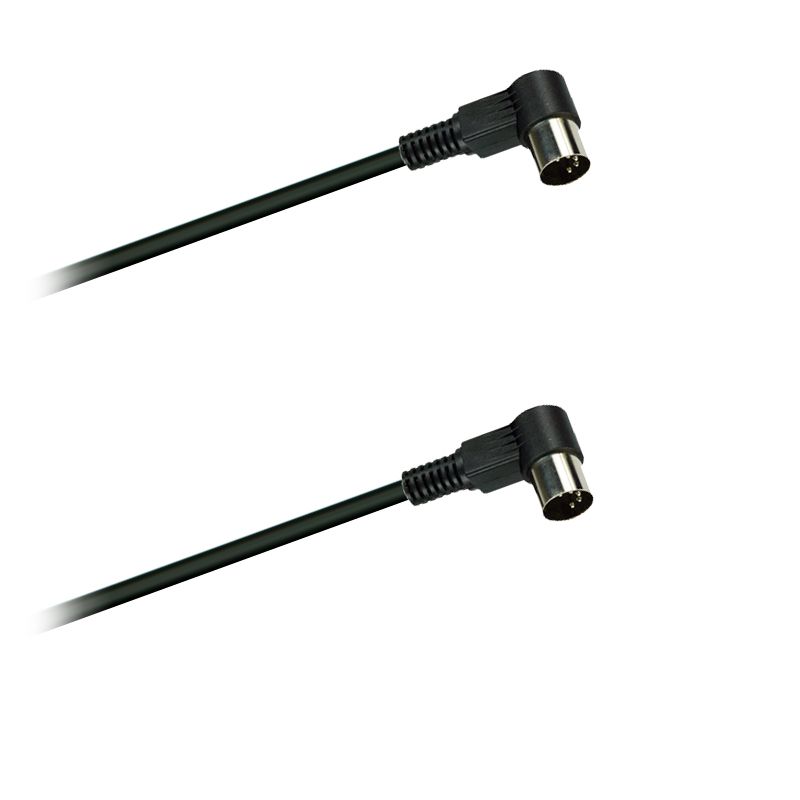 MIDI-Kabel 4-žílový stíněný, 5-pól. úhlový-DIN-Normkonektor - 5,0 m