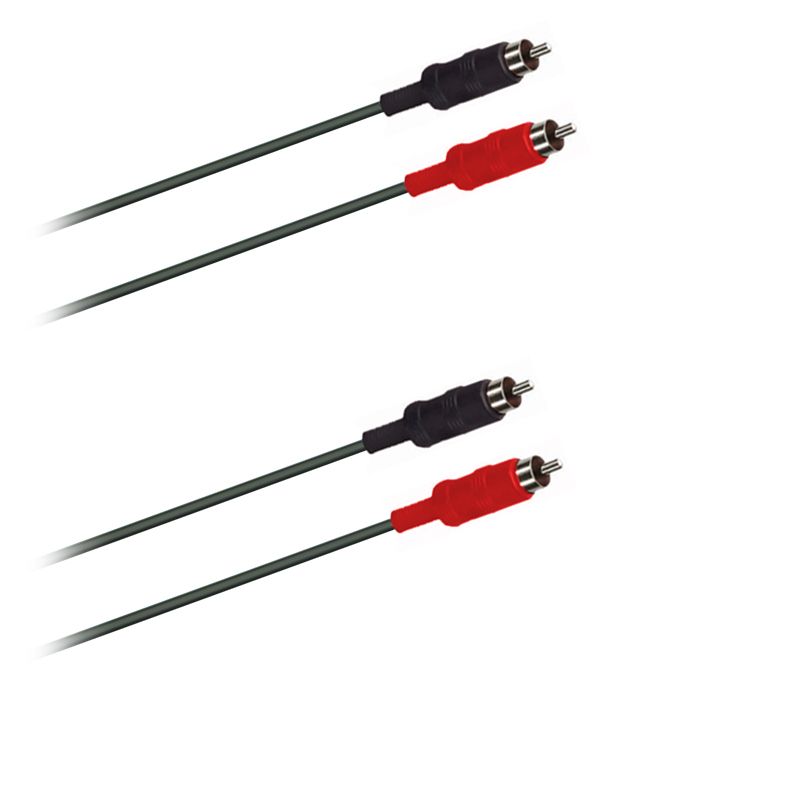 Audio-kabel, symetrický, 2 x 2 Cinch-konektor / moulded - 5,0 m