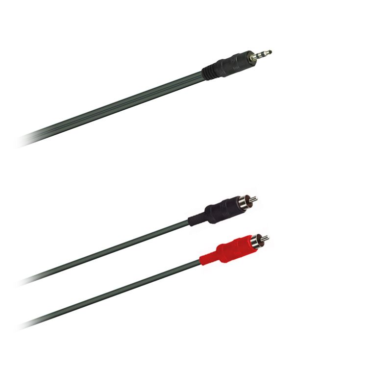 Y-Audio-Kabel, symetrický, Jack-konektor 3,5mm stereo- 2x Cinch - 3,0 m