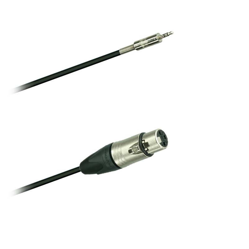 Audio kabel sym. Jack konektor 3,5mm-XLR Neutrik NC3FXX (0,5  - 5m)