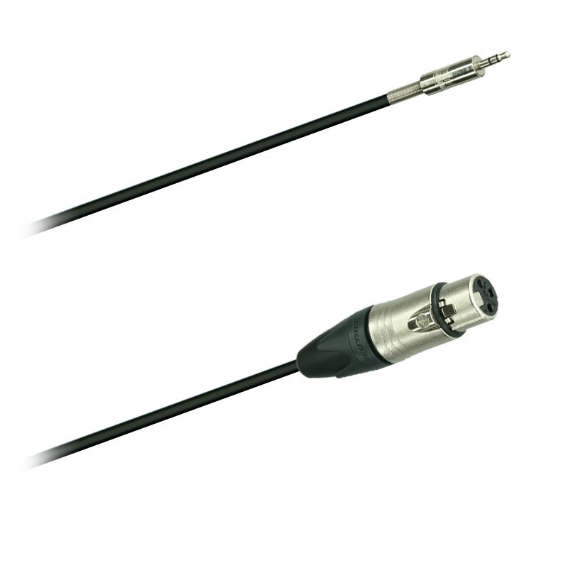 Audio-Kabel, symetrický, Jack-konektor 3,5mm- XLR Neutrik NC3FXX - 0,5 m