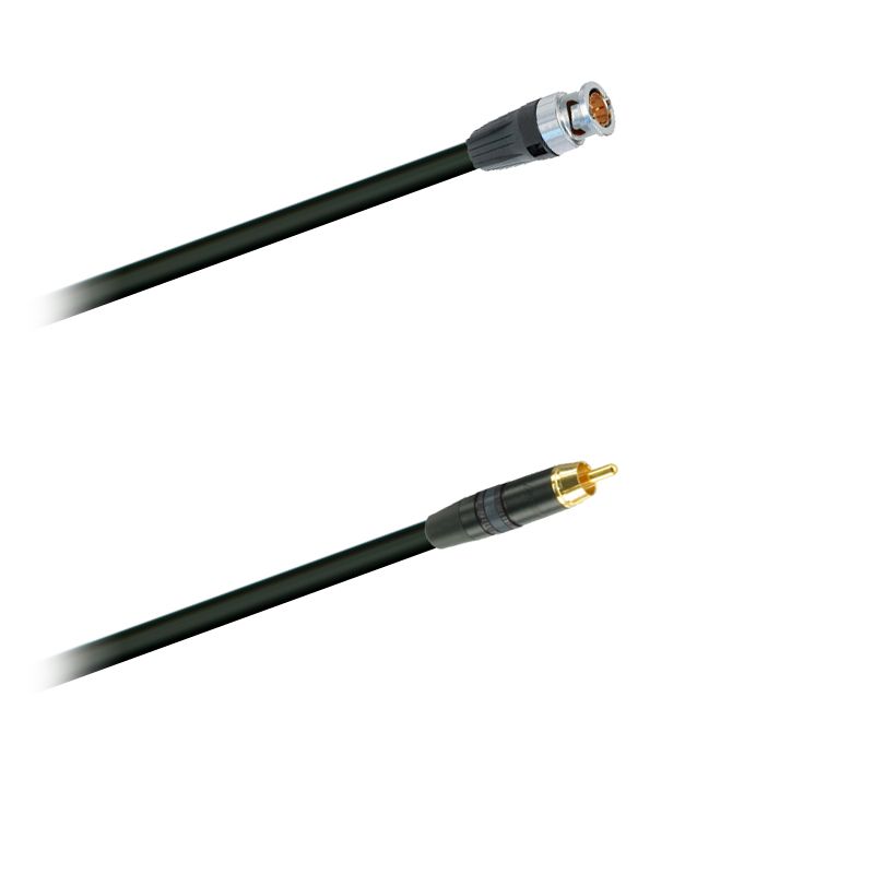 S/PDIF - kabel 75 Ohm - BNC Neutrik NBNC 75 BLP7 - Cinchkonektor Rean NYS-373  (0,5 - 20m)