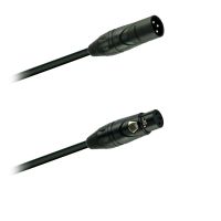 Mikrofon-kabel  sym.  XLR-konektor Amphenol AX3MB -XLR-spojka Amphenol AX3FB (0,5 - 50m)
