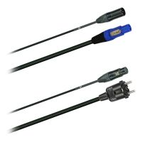 Hybridní kabel   1x DMX Digital-Audio + síť 3x 1,5mm2   PowerCON Schuko  (2,0 - 20m)