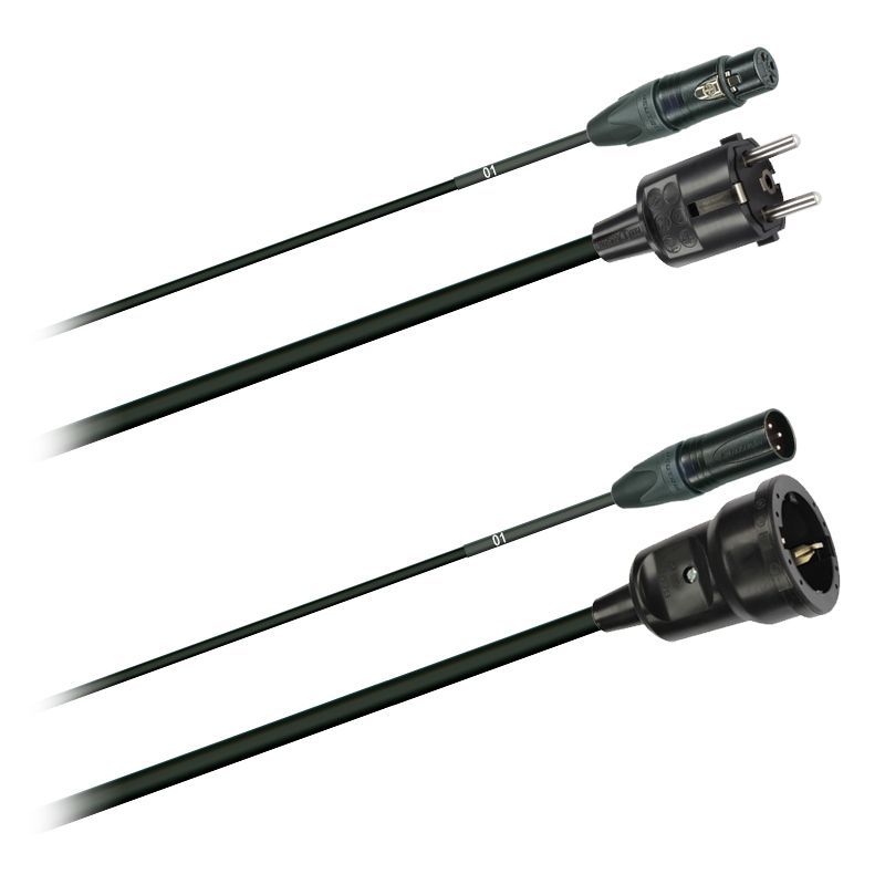 Hybridní kabel - 1x DMX/Digital-Audio + síť 3x 1,5mm2, Délka: 20m