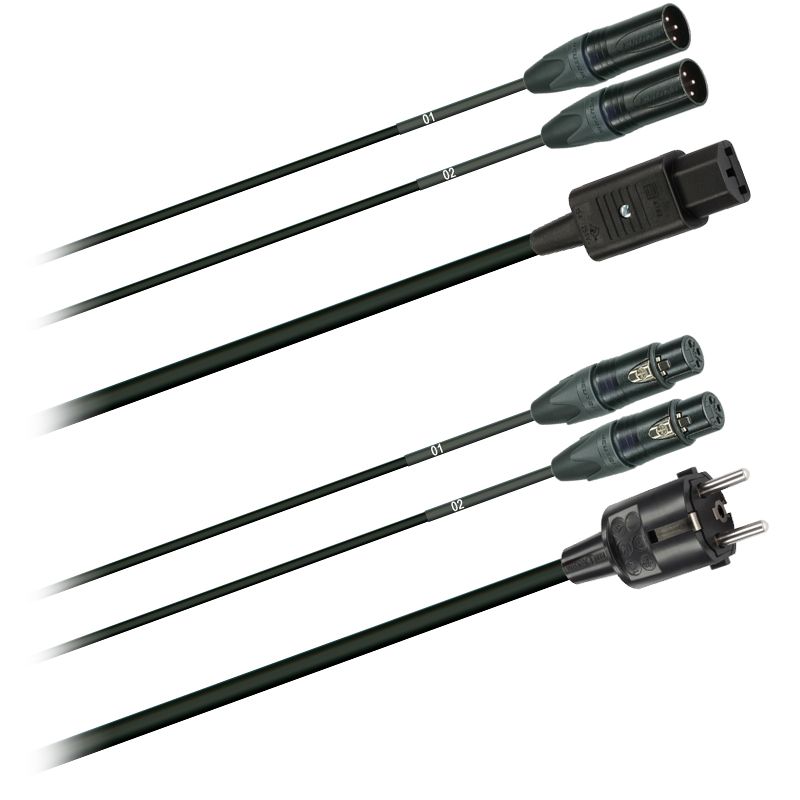 Hybridní kabel - 2x DMX/Digital-Audio + síť 3x 1,5mm2, Délka: 15m