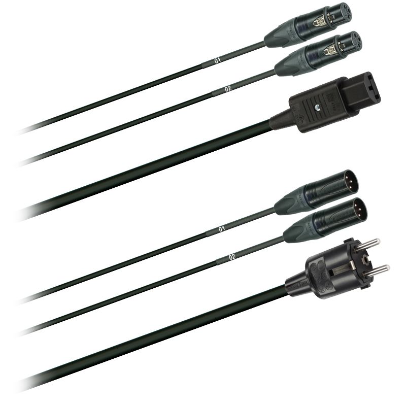 Hybridní kabel   2x DMX Digital-Audio + síť 3x 1,5mm2  (2,0 - 20m)