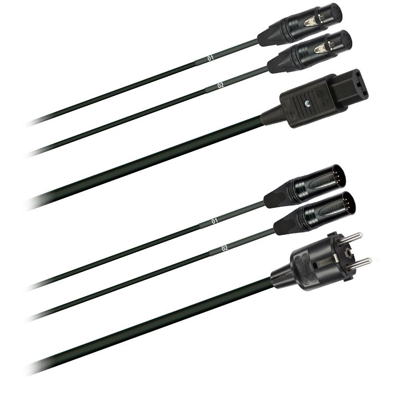 Hybridní kabel - 2x DMX/Digital-Audio + síť 3x 1,5mm2, Délka: 15m