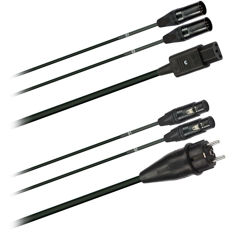 Hybridní kabel - 2x DMX/Digital-Audio + síť 3x 2,5mm2, Délka: 15m  