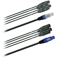 Hybridní kabel   4x DMX Digital-Audio + síť 3x 2,5mm2   PowerCON (2,0 - 20m)