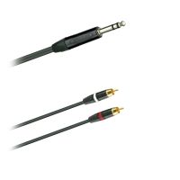 Y-Audio kabel sym. Jack stereo Neutrik NP3C B-2x Cinch Rean NYS 373 (1,0 - 10m)