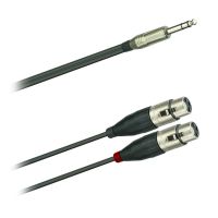 Y-Audio kabel sym. Jack stereo ACPS GN-2x XLR AC3F Amphenol (1,0 - 10m)