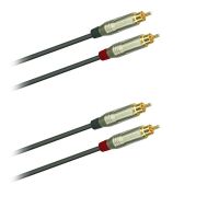 Audio kabel sym. 2x2 Cinch zlatý Amphenol ACPR SBK  (0,5 - 10m)