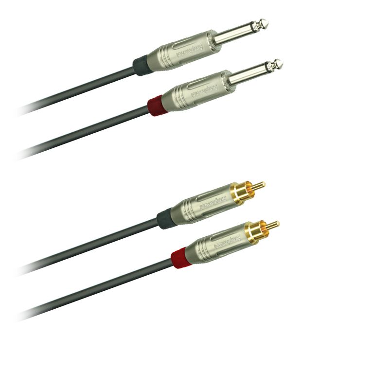 Audio kabel sym. 2x Cinch zlatý ACPR SBK-2x Jack zlatý l ACPM-GN-AU Amphenol (1,0 - 10m)
