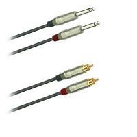 Audio kabel sym. 2x Cinch zlatý ACPR SBK-2x Jack zlatý l ACPM-GN-AU Amphenol (1,0 - 10m)