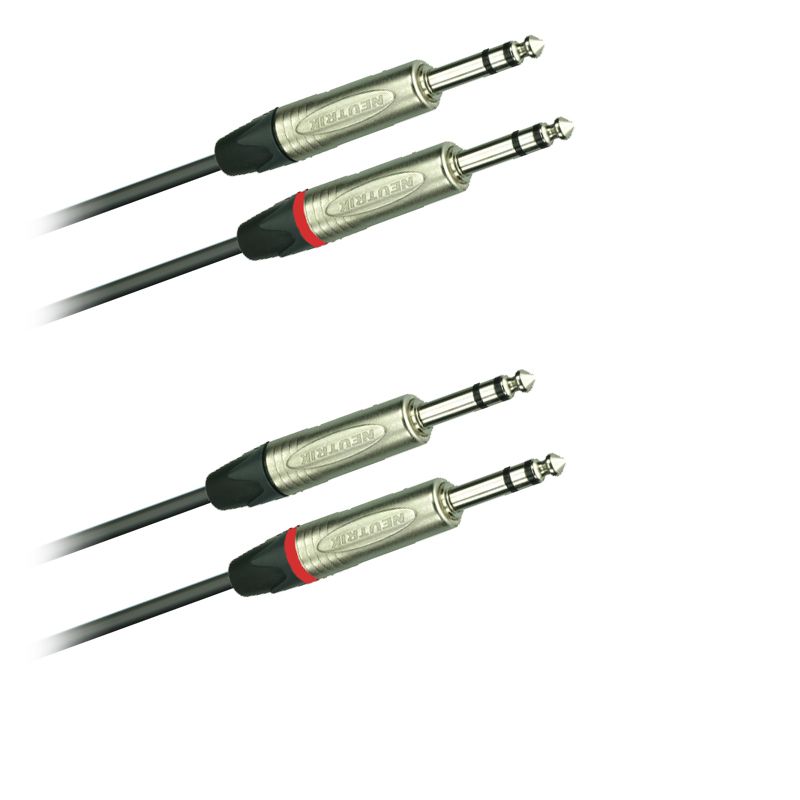 Audio-kabel, 2x symetrický, 2 x 2 Jack stereo  Neutrik NP3X - 3,0 m