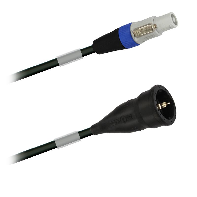 PowerCON - gumový síťový kabel 1,5mm2 (0,5m-5m)