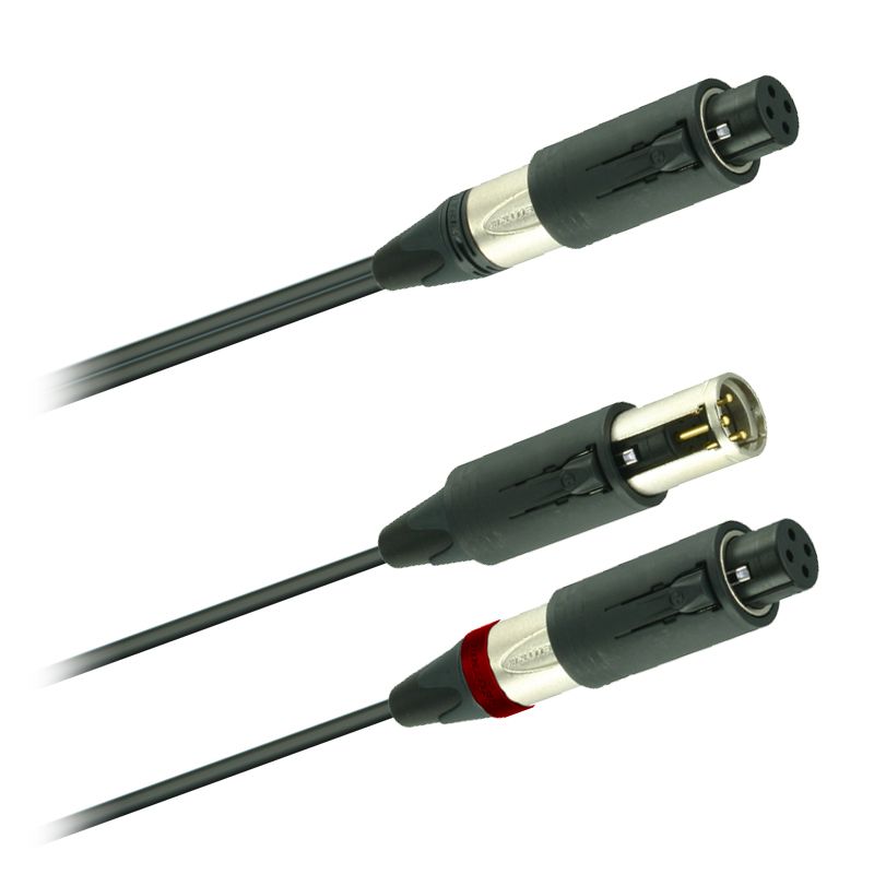 Y-Audio adaptér kabel ConvertCon Unisex NC3FM C-2x NC3FM C (0,2m)