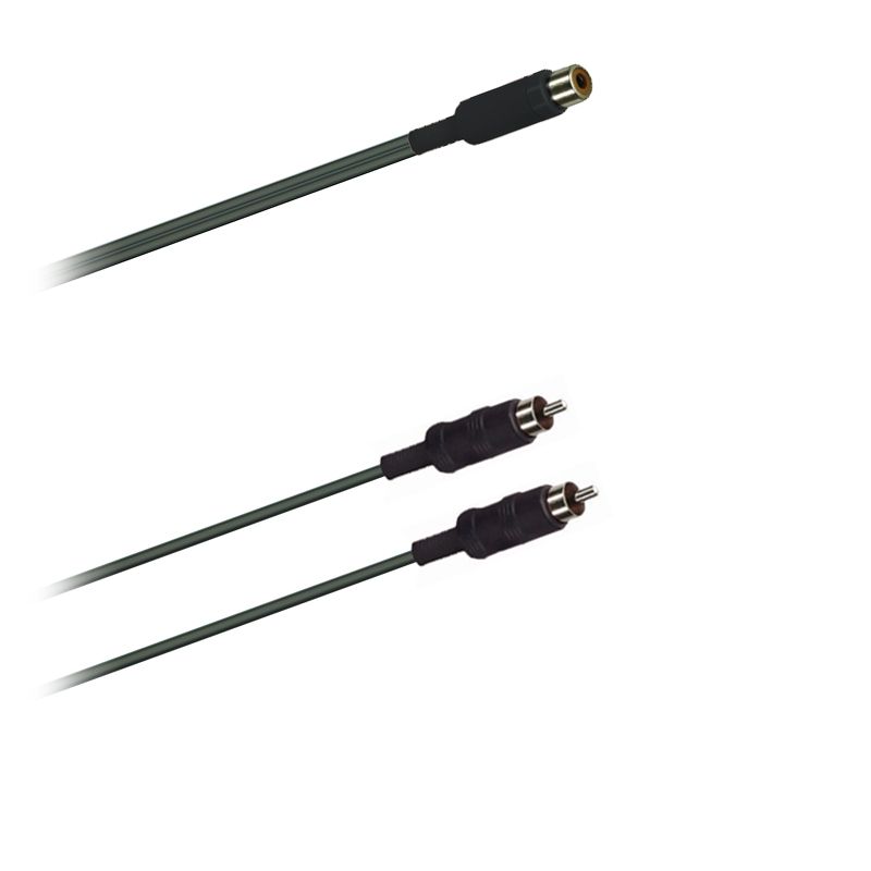 Y-Audio adaptér kabel Cinch spojka - 2x Cinch moulded (0,15m)
