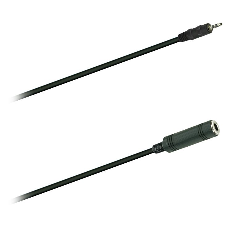 Audio adaptér kabel Jack stereo 2,5mm - Jack spojka 3,5mm (0,2m)
